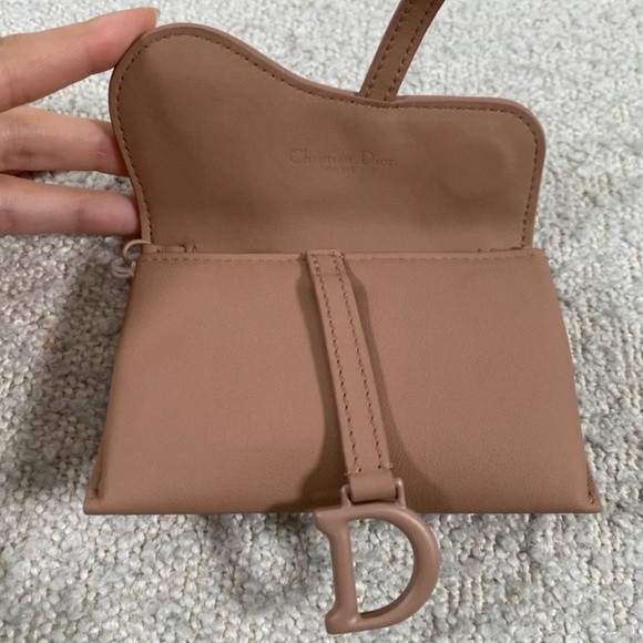 Authentic Pre-Owned Christian Dior Leather Saddle Nano Matte Dusty Rose - Picture 11 of 16